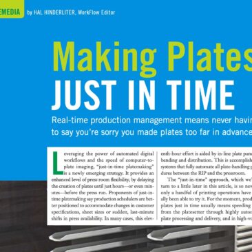 First page of an article from Graphic Arts Monthly magazine