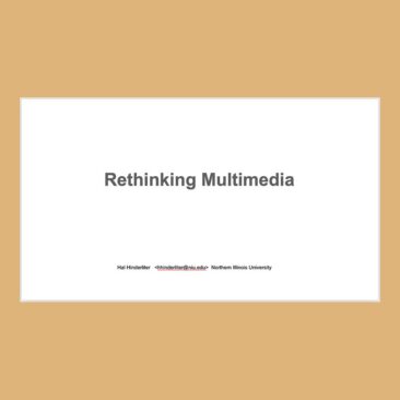 TItle slide of PowerPoint show on Rethinking Multimedia