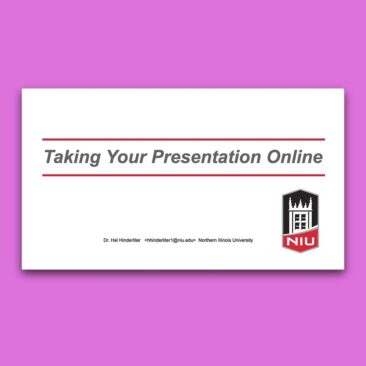 Title slide from the Powerpoint presentation "Taking Your Presentation Online"
